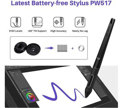 Зображення 7 Графічний планшет Huion Kamvas 12 GS1161 Cosmo Black