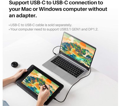 Зображення 9 Графічний планшет Huion Kamvas 12 GS1161 Cosmo Black