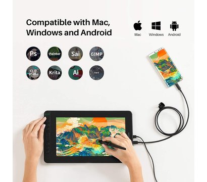 Зображення 10 Графічний планшет Huion Kamvas 12 GS1161 Cosmo Black