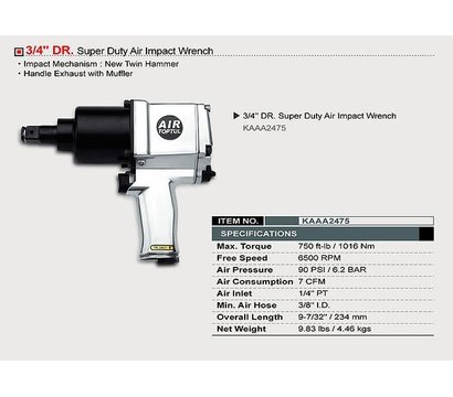 Зображення 2 Пневмоінструмент Toptul KAAA2475