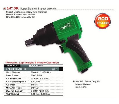 Изображение 2 Пневмоинструмент Toptul KAAJ2480