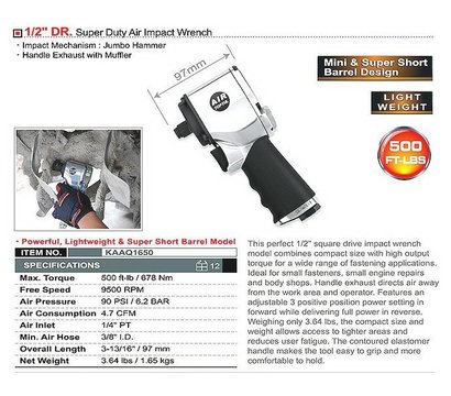 Изображение 2 Пневмоинструмент Toptul KAAQ1650