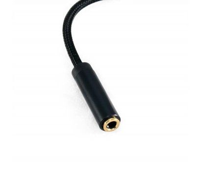 Зображення 3 Аудіо кабель Extradigital 3.5 мм (F) - USB Type C(M), 0.12 м, Black - KBA1760