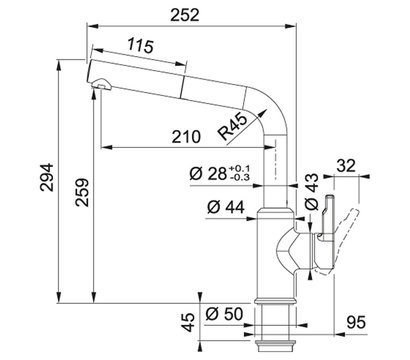 Изображение 2 Смеситель Franke Urban, 115.0595.089