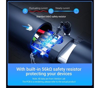 Зображення 5 Кабель Vention USB Type-C - USB, 1.5m, Black - COKBG
