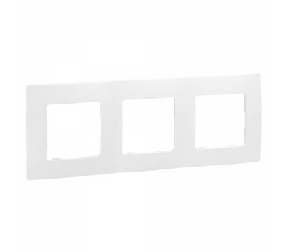 Изображение 2 Рамка для выключателя и розетки Legrand Etika frame 3-local White