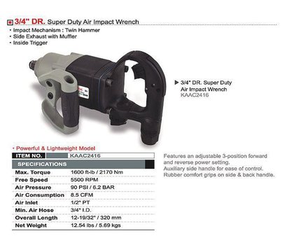 Зображення 2 Пневматичний інструмент Toptul KAAC2416
