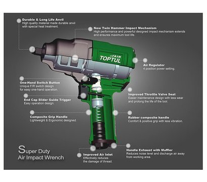 Изображение 3 Пневматичный инструмент Toptul KAAJ1680