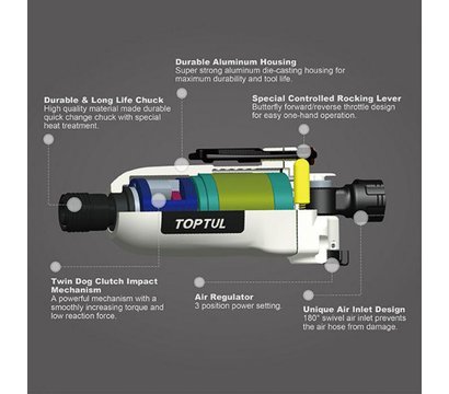 Зображення 4 Пневматичний інструмент Toptul KSAU0808