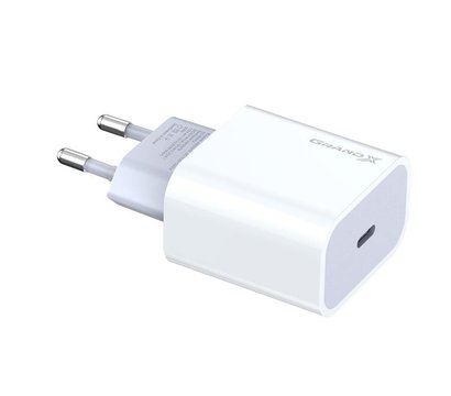 Изображение 3 Зарядное устройство Grand-X 1xUSB-C 20W QC4.0, PD 3.0, FCP, AFC White – CH-770