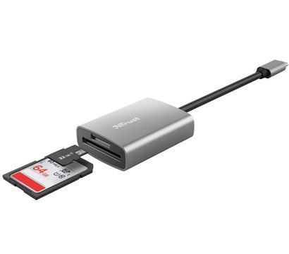 Изображение 5 Картридер Trust DALYX FAST USB-C Aluminium – 24136