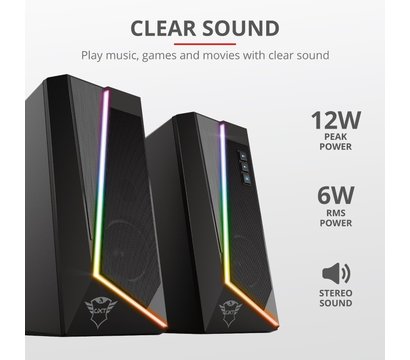 Зображення 2 Акустична система 2.0 Trust GXT 609 Zoxa RGB Illuminated Set Black – 24070