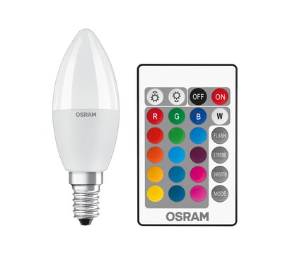 Изображение 2 LED лампа Osram Led В40 E14 4.5W 2700К+RGB на