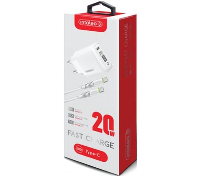 Зображення 4 Зарядний пристрій Intaleo TCGQPD120T (1USBx3A) White + кабель USB Type С – 1283126509988