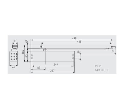 Изображение 2 Доводчик Dorma TS 92 G ЕN 1/2/3/4 Brown до 80 кг, Цвет корпуса: коричневый