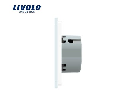 Изображение 3 Сенсорный выключатель Livolo VL-C701SQ-11 White glass белое