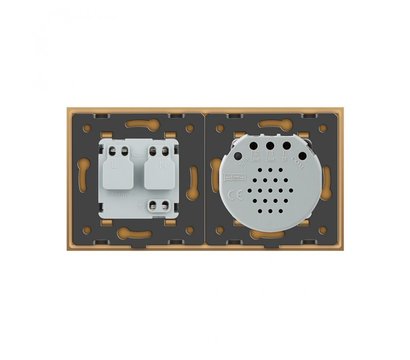 Изображение 3 Сенсорный выключатель Livolo VL-C701/C7C1EU-PRO-13 Gold glass золотое