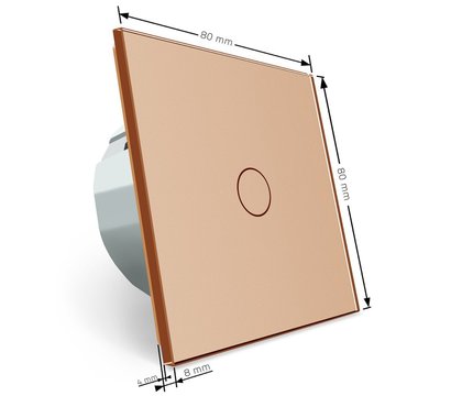 Изображение 6 Регулятор освещения Livolo VL-C701H/C701H/S1B-13 Gold glass