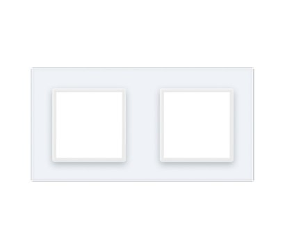 Изображение 2 Рамка для розетки Livolo VL-C7-SR/SR-11 White glass двойная