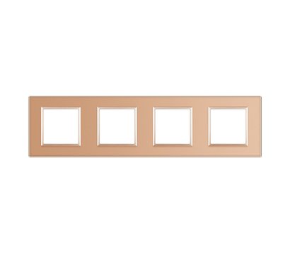 Зображення 2 Рамка для розетки Livolo VL-C7-SR/SR/SR/SR-13 Gold glass