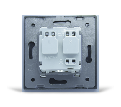 Изображение 2 Розетка Livolo IP44 VL-C7C1EUWF-15 Grey glass скрытого типа