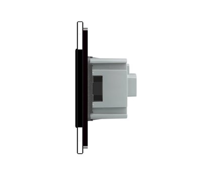 Изображение 3 Розетка Livolo VL-C7C3EU-12 16А Black glass 3-портовая