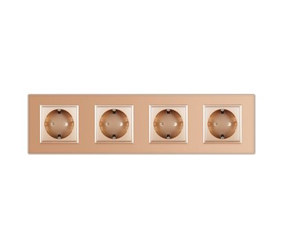 Изображение 5 Розетка Livolo VL-C7C4EU-13 16А Gold glass скрытого типа