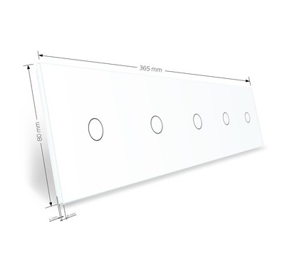 Изображение 2 Лицевая панель Livolo VL-C7-C1/C1/C1/C1/C1-11 White glass