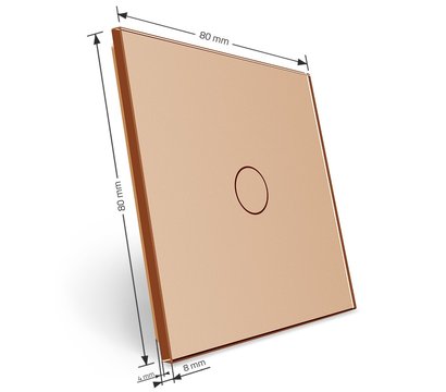 Изображение 3 Лицевая панель Livolo VL-C7-C1-13 Gold glass