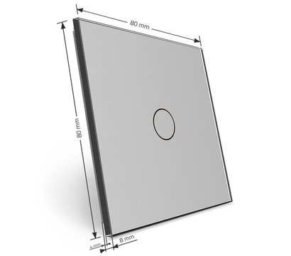 Изображение 3 Лицевая панель Livolo VL-C7-C1-15 Grey glass
