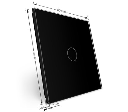 Изображение 3 Лицевая панель Livolo VL-C7-C1-12 Black glass