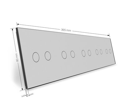Изображение 3 Лицевая панель Livolo VL-C7-C2/C2/C2/C2/C2-15 Grey glass