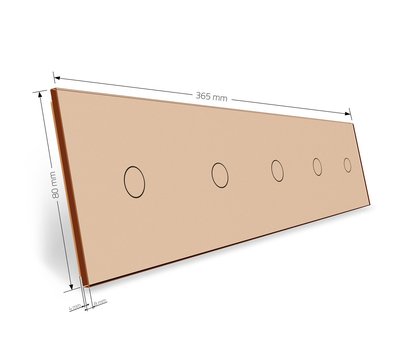 Изображение 3 Лицевая панель Livolo VL-C7-C1/C1/C1/C1/C1-13 Gold glass