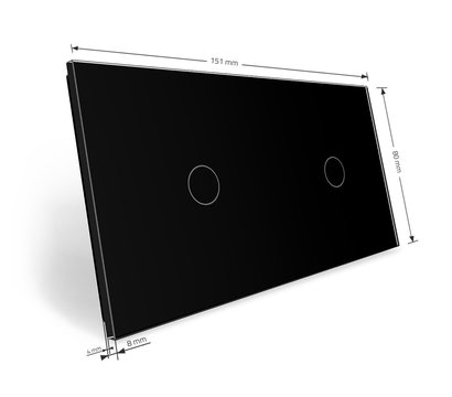 Зображення 3 Лицьова панель Livolo VL-C7-C1/C1-12 Black glass