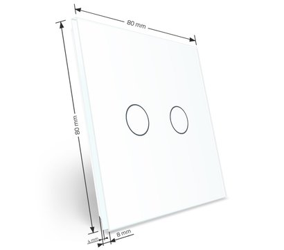 Изображение 3 Лицевая панель Livolo VL-C7-C2-11 White glass