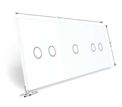 Изображение 3 Лицевая панель Livolo VL-C7-C2/C1/C2-11 White glass