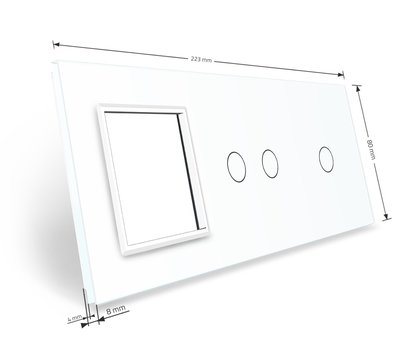 Изображение 3 Лицевая панель Livolo VL-C7-C1/C2/SR-11 White glass