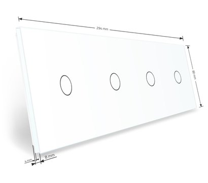Изображение 3 Лицевая панель Livolo VL-C7-C1/C1/C1/C1-11 White glass