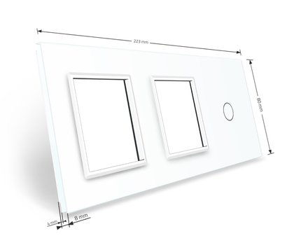 Изображение 3 Лицевая панель Livolo VL-C7-C1/SR/SR-11 White glass