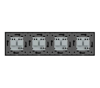 Изображение 5 Розетка Livolo VL-C7C4EU-12 16А Black glass 4-портовая