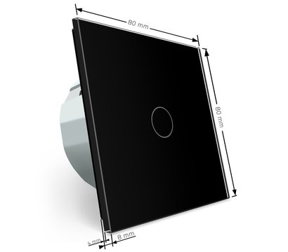 Изображение 6 Сенсорный выключатель Livolo VL-C701IH-12 Black glass черное