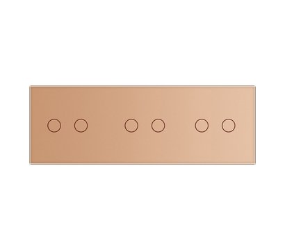 Изображение 2 Сенсорный выключатель Livolo VL-C706-13 Gold glass золотое