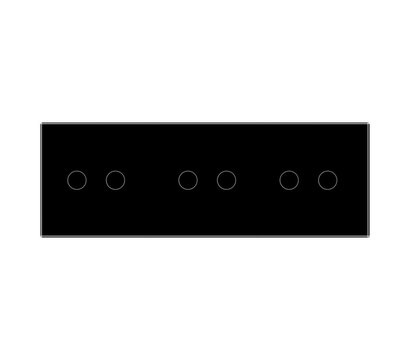 Изображение 2 Сенсорный выключатель Livolo VL-C706-12 Black glass черное