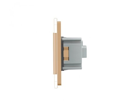 Изображение 2 Сенсорный выключатель Livolo VL-C701/C7C2EU-13 Gold glass золотое