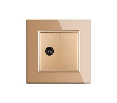 Изображение 2 Розетка Livolo VL-C791V-13 ТВ Gold glass 1-портовая