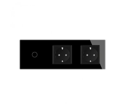 Изображение 2 Регулятор освещения Livolo VL-C701D/C7C2EU-12 Black glass