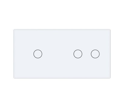 Изображение 2 Сенсорный выключатель Livolo VL-C701/C702-11 White glass белое