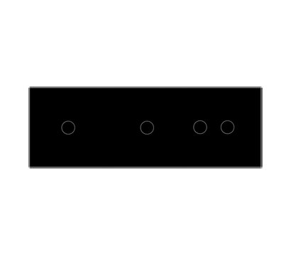 Изображение 2 Сенсорный выключатель Livolo VL-C701/C701/C702-12 Black glass черное