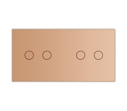 Изображение 2 Сенсорный выключатель Livolo VL-C702/C702-13 Gold glass золотое