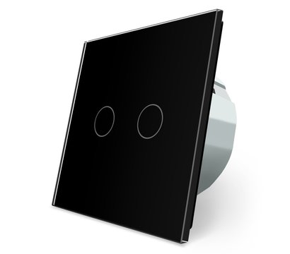 Изображение 2 Сенсорный выключатель Livolo VL-C702W-12 Black glass черное